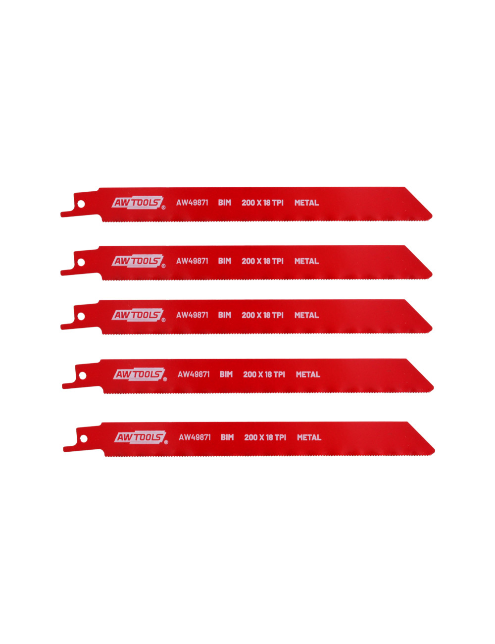 AWTOOLS BRZESZCZOT S BIMETAL 200mm 18 Z/CAL /5szt /METAL