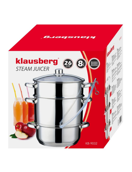 KLAUSBERG SOKOWNIK PAROWY STALOWY 8L INDUKCYJNY