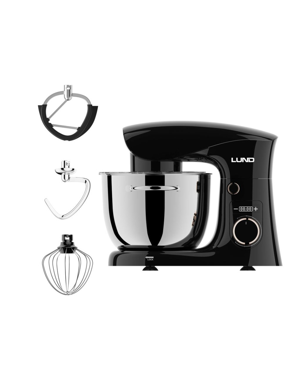 Robot Planetarny LUND 1500W z Misa 5L i Timerem. Idealny do Kuchni!
