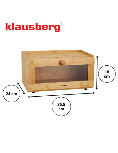 KLAUSBERG CHLEBAK BAMBUSOWY AKRYLOWY FRONT 35,5x24x18cm