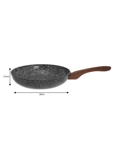 KINGHOFF PATELNIA ALUMINIUMIOWA SZARY MARMUREK 28cm