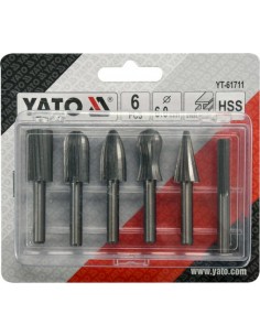 YATO FREZY TRZPIENIOWE DO METALU FI 6mm kpl.6szt.