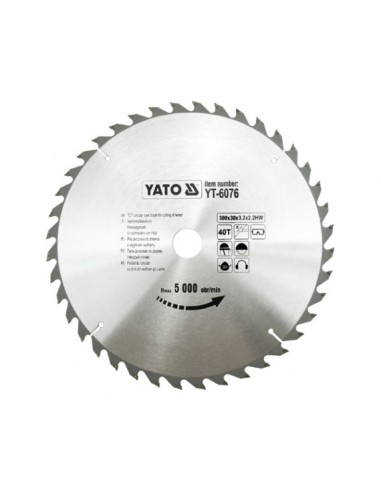 YATO PIŁA TARCZOWA WIDIOWA 300x30mm  40-ZĘBÓW 6076