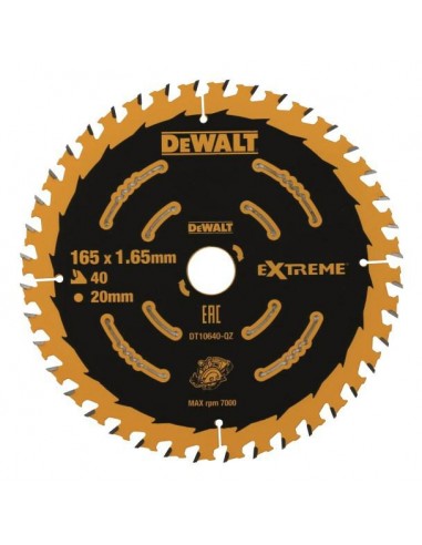 DEWALT PIŁA TARCZ.165x20mmx40z