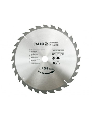 YATO PIŁA TARCZOWA WIDIOWA 350x30mm  28-ZĘBÓW 6080