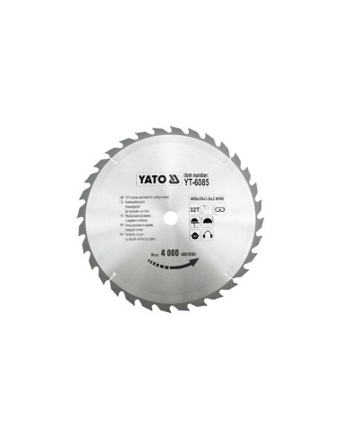 YATO PIŁA TARCZOWA WIDIOWA 400x30mm  32-ZĘBY 6085