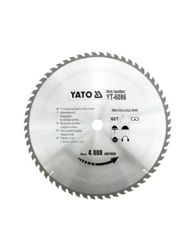 YATO PIŁA TARCZOWA WIDIOWA 400x30mm  60-ZĘBÓW 6086