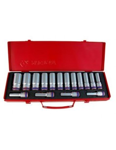 KING TONY KOMPLET NASADEK 1/2"  16cz. DŁUGIE/ KASETA