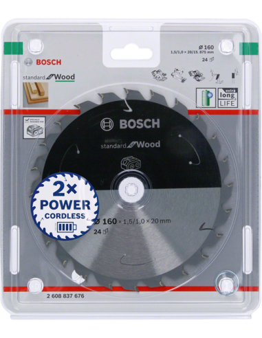 BOSCH PIŁA STANDARD WOOD ACCU 160x20x24z