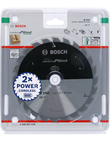 BOSCH PIŁA STANDARD WOOD ACCU 160x20x24z