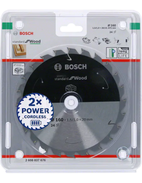 BOSCH PIŁA STANDARD WOOD ACCU 160x20x24z