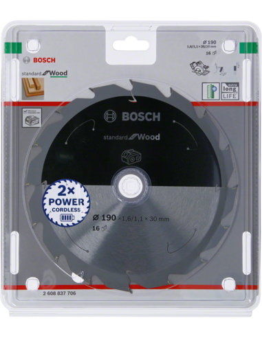 BOSCH PIŁA STANDARD WOOD ACCU 190x30x16z