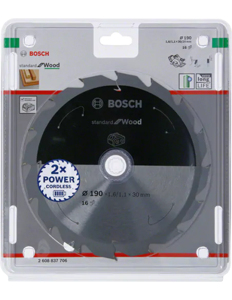 BOSCH PIŁA STANDARD WOOD ACCU 190x30x16z