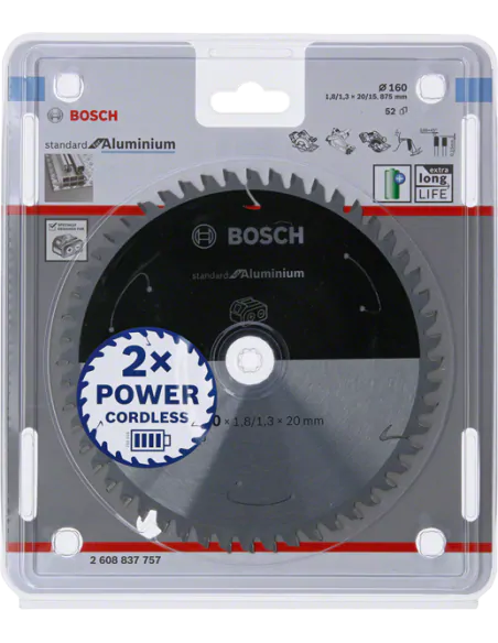 BOSCH PIŁA STANDARD.ALU 160x20x52z ACCU