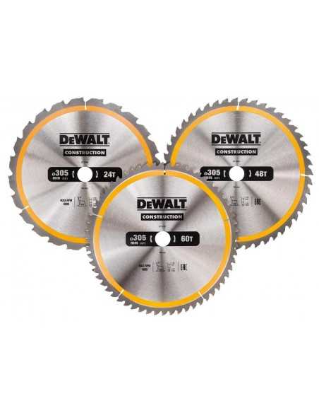 DEWALT PIŁA TARCZOWA KPL. 3szt. /305mm