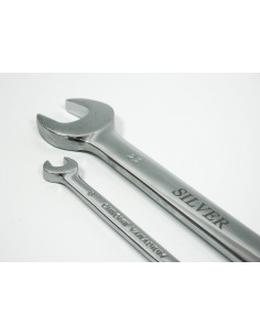 ZESTAW KLUCZY PŁASKO-OCZKOWYCH Z GRZECHOTKĄ SILVER  /8szt.