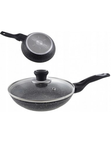 TIROSS PATELNIA MARMUR Z POKRYWKĄ 26cm TS-1255P