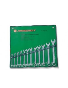 JONNESWAY KLUCZE PŁASKO-OCZKOWE KOMPLET 12szt. 8-22mm W26112S