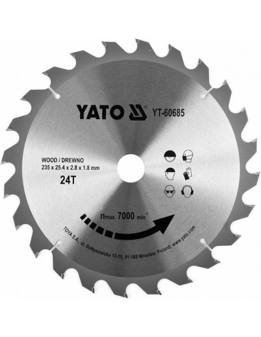 YATO PIŁA TARCZ.WID. 235*24*25,4    60685