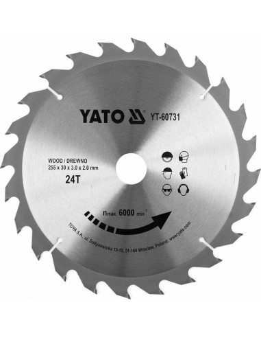 YATO PIŁA TARCZ.WID. 255*24*30    60731