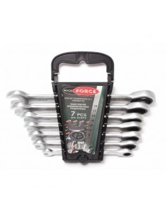 ROCKFORCE ZESTAW KLUCZY PŁASKO-OCZKOWYCH Z GRZECHOTKĄ  7szt.
