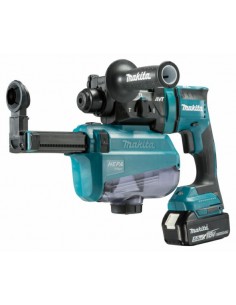MAKITA MŁOTOWIERTARKA Z OPCJĄ KUCIA 18V 1,7J 2x5,0Ah + SYSTEM ODSYSANIA DX05  DHR182TWJU