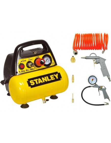 STANLEY SPRĘŻARKA BEZOLEJOWA 6L + ZESTAW PNEUMATYCZNY