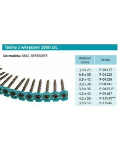 MAKITA TAŚMA Z WKRĘTAMI 3,9x25mm DO METALU