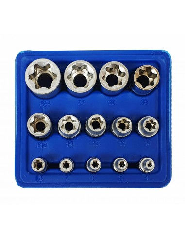 ZESTAW NASADEK TORX  14el./SILVER