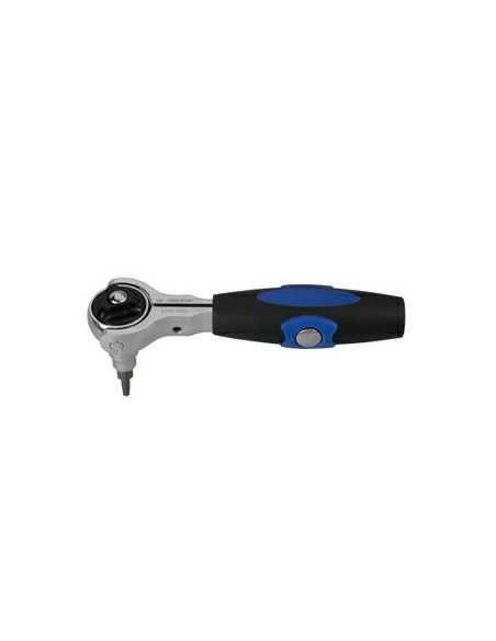 KING TONY GRZECHOTKA 1/4" 72z RUCHOMĄ GŁOWICĄ ORAZ UCHWYTEM