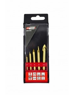 AWTOOLS ZESTAW WIERTEŁ DO SZKŁA I CERAMIKI 4-10MM 5szt.