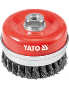 YATO SZCZOTKA DOCZOŁOWA 125mm, NA GWINT M14, DRUT SKRĘCANY  47691