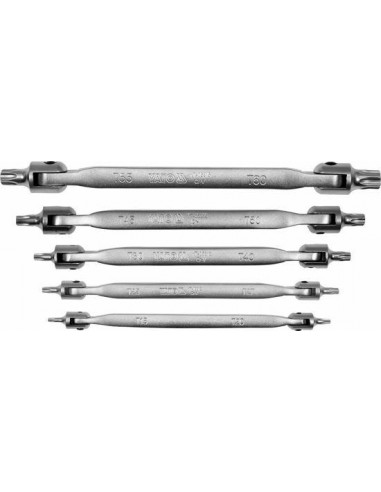 YATO ZESTAW KLUCZY TORX Z PRZEGUBEM 5szt.