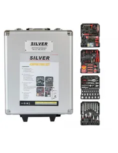 SILVER ZESTAW KLUCZY  419el. W WALIZCE NA KÓŁKACH