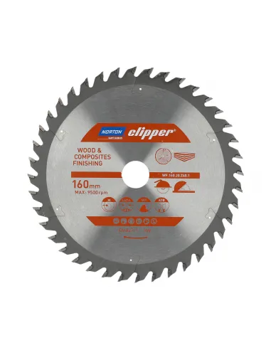 NORTON PIŁA TARCZOWA 160mm x 20mm x 40z DREWNO I KOMPOZYTY ATB (2,6 / 1,6)