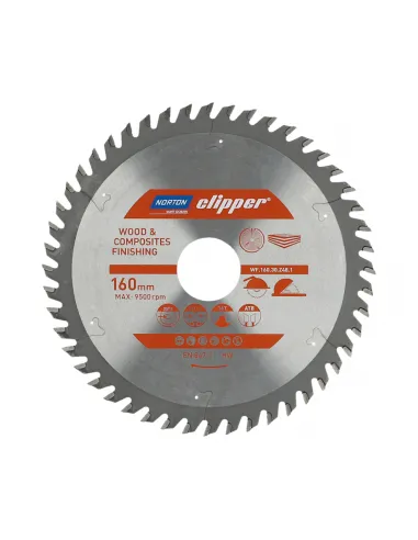 NORTON PIŁA TARCZOWA 160mm x 30/16mm x 48z DREWNO I KOMPOZYTY ATB (2,6 / 1,6)