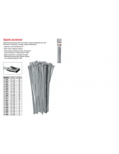 YATO OPASKI ZACISKOWE ZE STALI NIERDZEWNEJ   4,6x700mm /100szt.