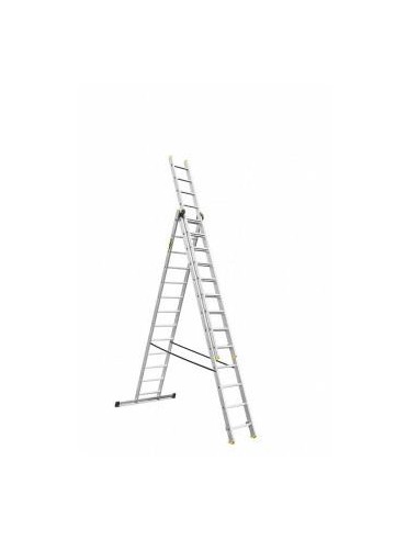 AWTOOLS DRABINA ALUMINIOWA 3x13 STOPNI 150KG ADAPATACJA NA SCHODY