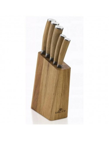 GERLACH.ZESTAW NOŻY W BLOKU  5szt. NATUR