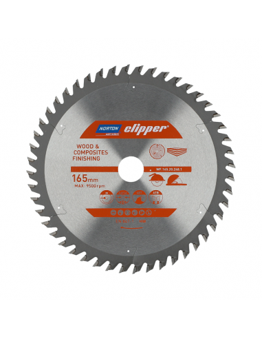 NORTON PIŁA TARCZOWA 165mm x 20mm x 48z DREWNO I KOMPOZYTY ATB (2,6 / 1,6)