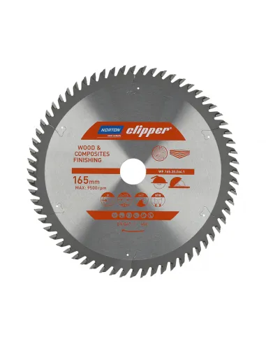 NORTON PIŁA TARCZOWA 165mm x 20mm x 64z DREWNO I KOMPOZYTY ATB (2,6 / 1,6)