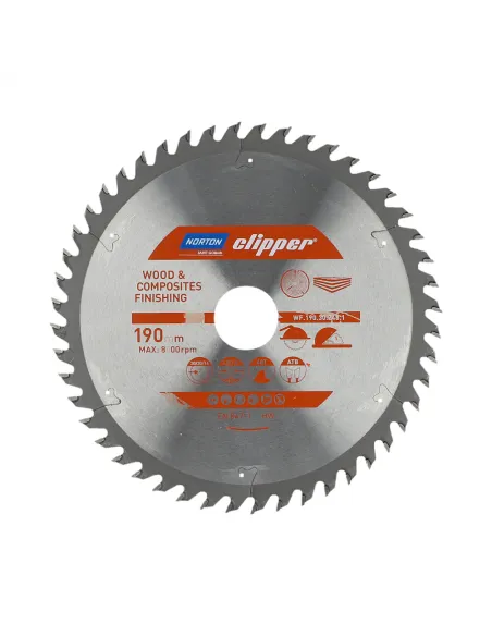 NORTON PIŁA TARCZOWA 190mm x 30mm x 48z DREWNO I KOMPOZYTY ATB (2,8 / 1,8)