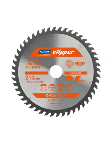 NORTON PIŁA TARCZOWA 210mm x 30mm x 48z DREWNO I KOMPOZYTY ATB (2,8 / 1,8)