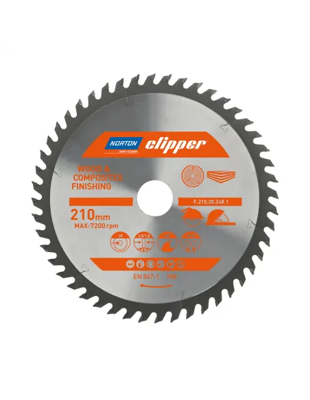 NORTON PIŁA TARCZOWA 210mm x 30mm x 48z DREWNO I KOMPOZYTY ATB (2,8 / 1,8)