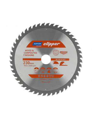 NORTON PIŁA TARCZOWA 230mm x 30mm x 48z DREWNO I KOMPOZYTY ATB (2,8 / 1,8)