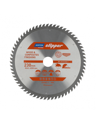 NORTON PIŁA TARCZOWA 230mm x 30mm x 64z DREWNO I KOMPOZYTY ATB (2,8 / 1,8)