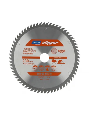 NORTON PIŁA TARCZOWA 230mm x 30mm x 64z DREWNO I KOMPOZYTY ATB (2,8 / 1,8)