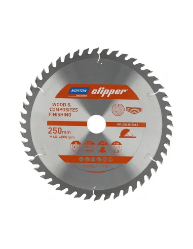 NORTON PIŁA TARCZOWA 250mm x 30mm x 48z DREWNO I KOMPOZYTY ATB (3,2 / 2,2)