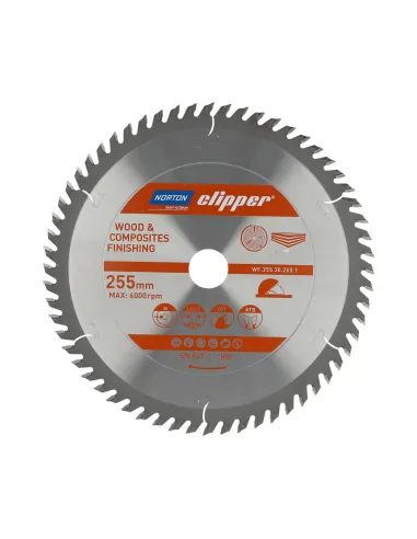 NORTON PIŁA TARCZOWA 255mm x 30mm x 60z DREWNO I KOMPOZYTY ATB (3,2 / 2,2)