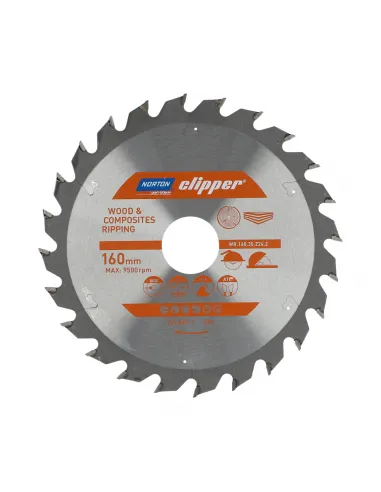 NORTON PIŁA TARCZOWA 160mm x 30mm x 24z DREWNO I KOMPOZYTY ATB (2,6 / 1,6)